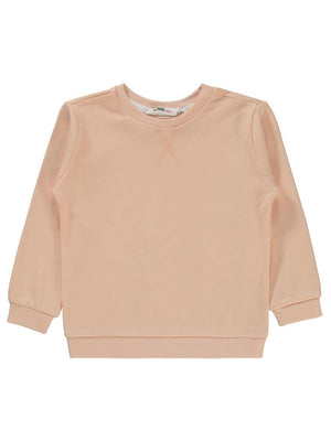 Civil Girls Düz 2-5 Yaş Sweatshirt - Pudra