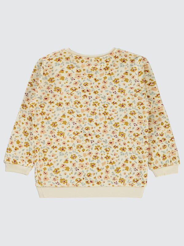 Civil Girls Çiçek Empirme 2-5 Yaş Sweatshirt - Beyaz