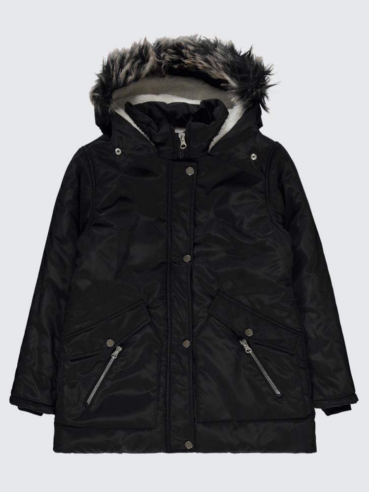 Civil  Girls Fermuar Cepli 10-13 Yaş Mont - Siyah