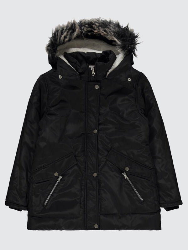 Civil  Girls Fermuar Cepli 10-13 Yaş Mont - Siyah