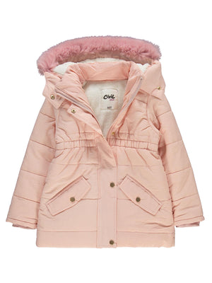 Civil Girls Bel Büzgülü 10-13 Yaş Mont - Pudra