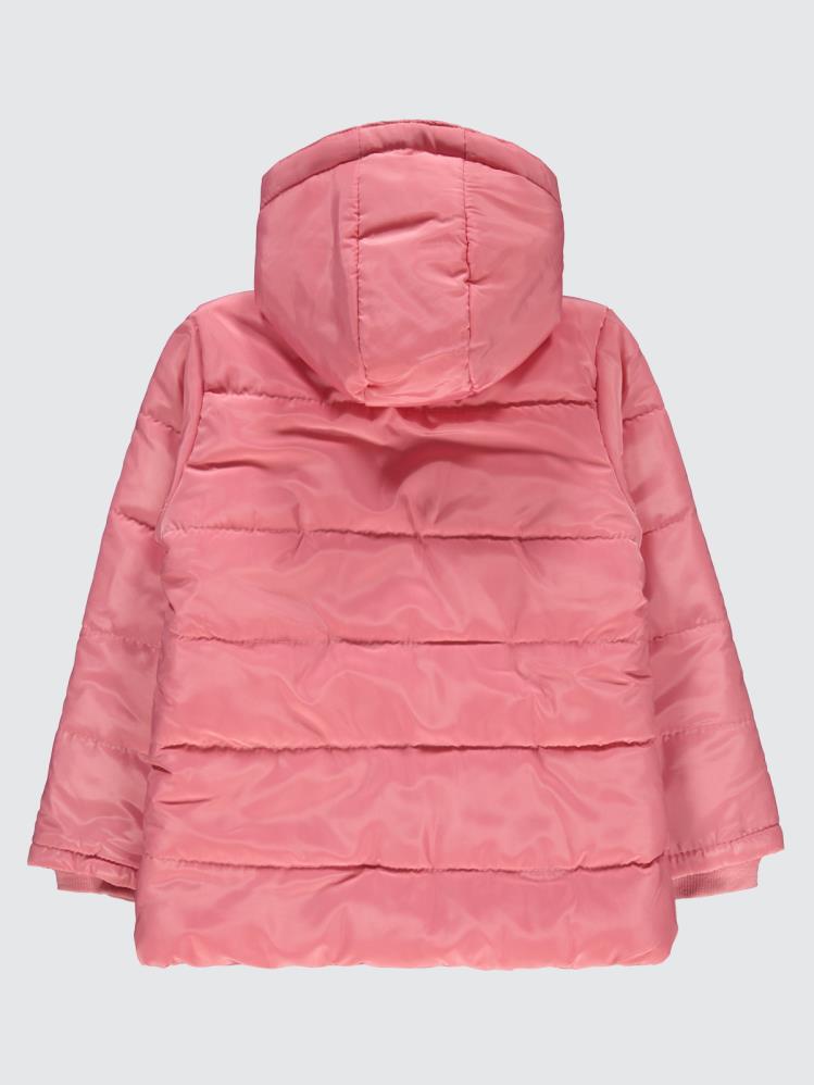 Civil  Girls Çapraz Fermuar Detaylı 6-9 Yaş Mont - Pembe