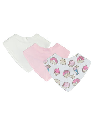 Civil Baby 3'Lü Atıştırmalık Baskılı Mama Önlüğü - Pembe