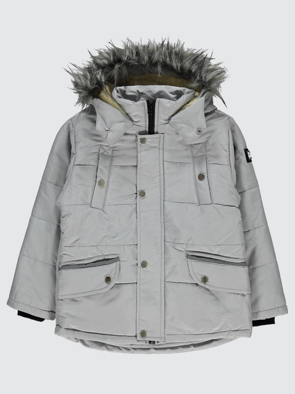 Civil Boys Reflektör Garnili 6-9 Yaş Mont - Gri