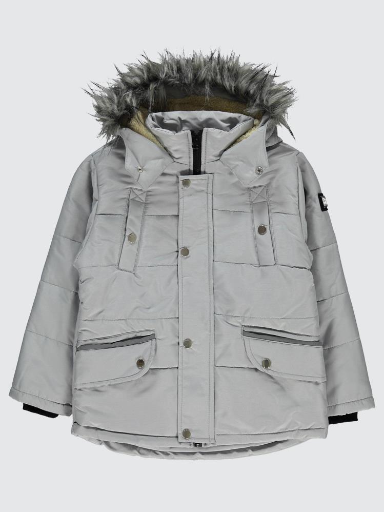 Civil Boys Reflektör Garnili 6-9 Yaş Mont - Gri