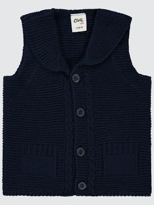 Civil Baby Yakalı Cepli 3-18 Ay Yelek - Lacivert