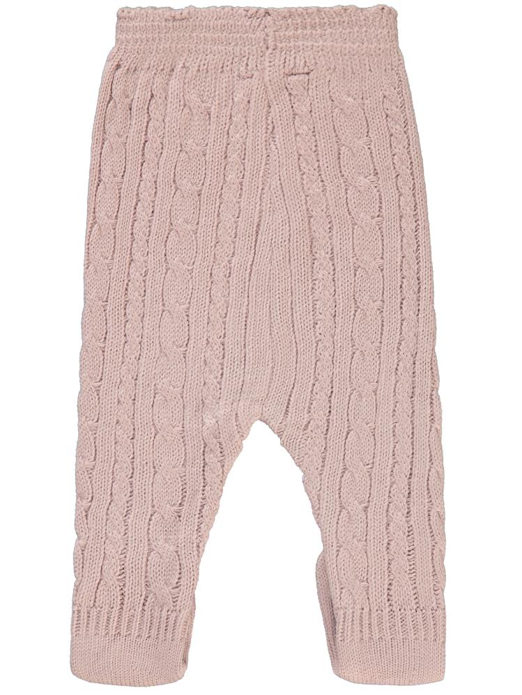 Civil Baby Triko Saç Örgü 3-12 Ay Eşofman Altı - Pudra