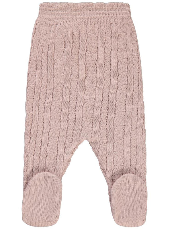 Civil Baby Triko Saç Örgü 3-12 Ay Eşofman Altı - Pudra