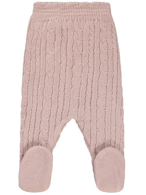 Civil Baby Triko Saç Örgü 3-12 Ay Eşofman Altı - Pudra