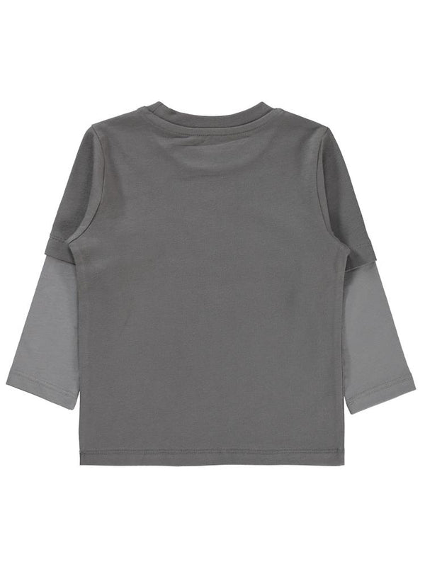 Civil Boys Streetball Baskılı 2-5 Yaş Sweatshirt - Gri