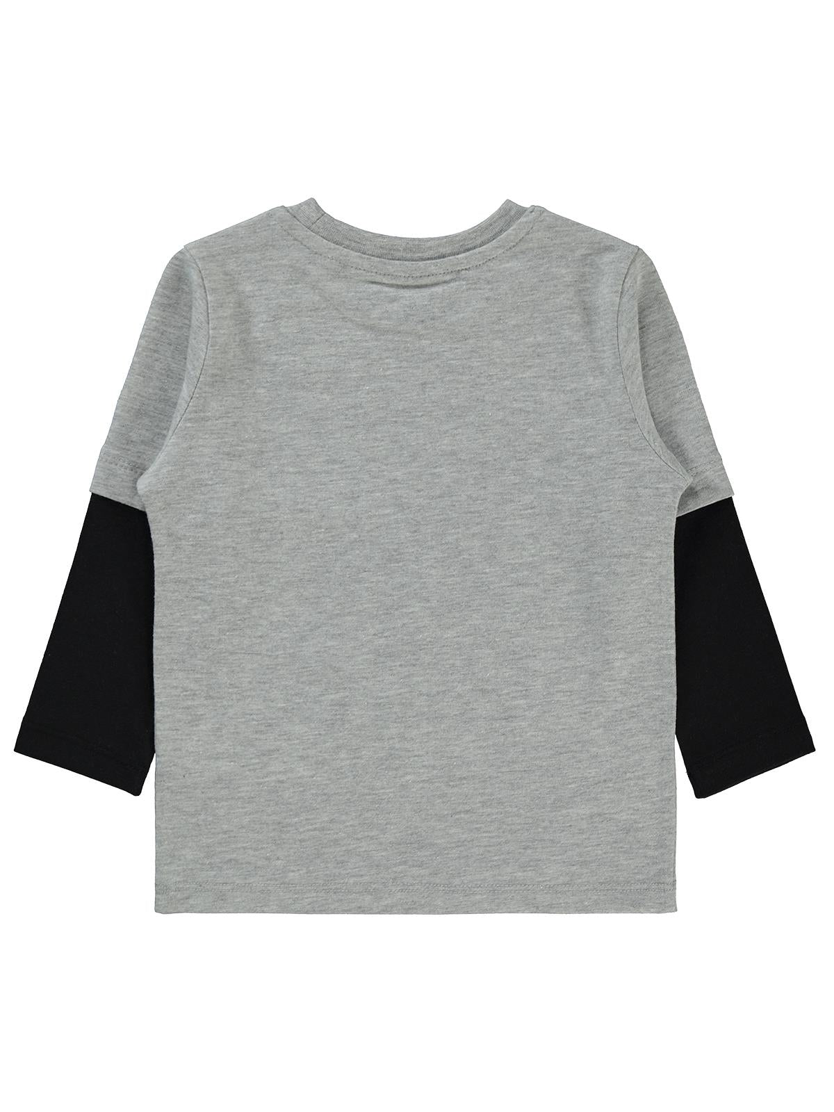 Civil Erkek Çocuk Streetball Baskılı Sweatshirt | Süprem Uzun Kol | Okul Kreş ve Günlük Kullanım - Gri