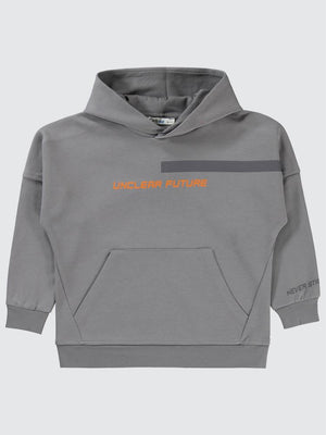 Civil Boys Unclear Future Baskılı 6-9 Yaş Sweatshirt - Gri