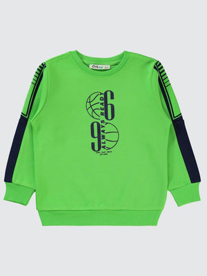 Civil Boys Always Ready Baskılı 2-5 Yaş Sweatshirt - Yeşil