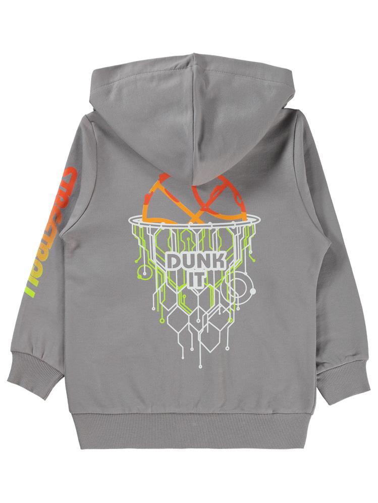 Civil Boys Streetball Baskılı 2-5 Yaş Hırka - Gri