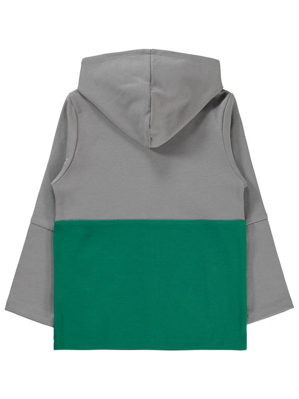 Civil Boys Never Stay Baskılı 6-9 Yaş Hırka - Gri