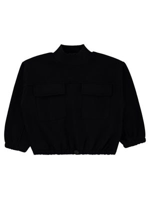 Civil Girls Cepli 6-9 Yaş Sweatshirt - Siyah