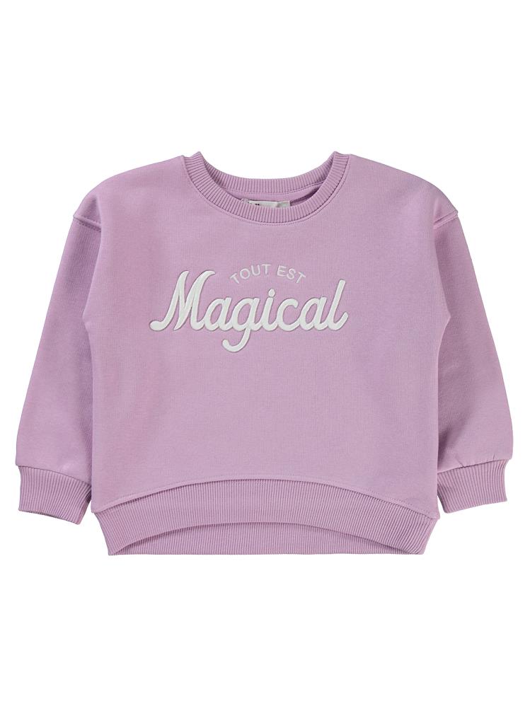 Civil Girls Magical Nakışlı 2-5 Yaş Sweatshirt - Lila