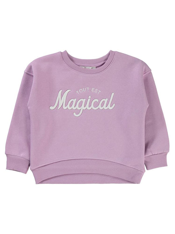 Civil Girls Magical Nakışlı 2-5 Yaş Sweatshirt - Lila