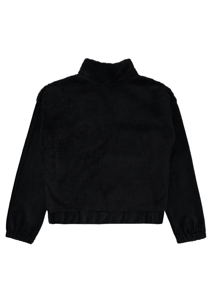 Civil Girls Velsoft Kadife Garnili 10-13 Yaş Hırka - Siyah