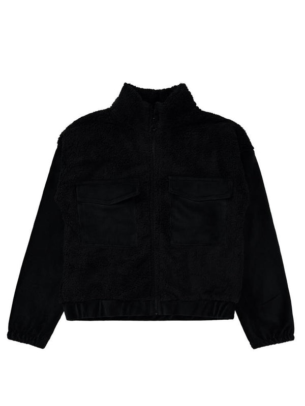 Civil Girls Velsoft Kadife Garnili 10-13 Yaş Hırka - Siyah