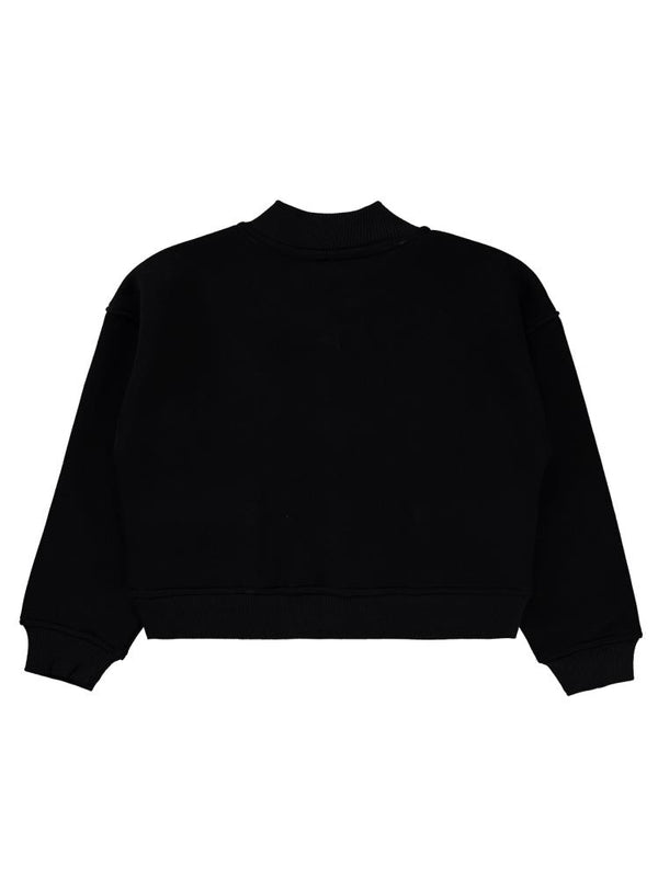 Civil Girls Çıtçıtlı Cepli 6-9 Yaş Hırka - Siyah