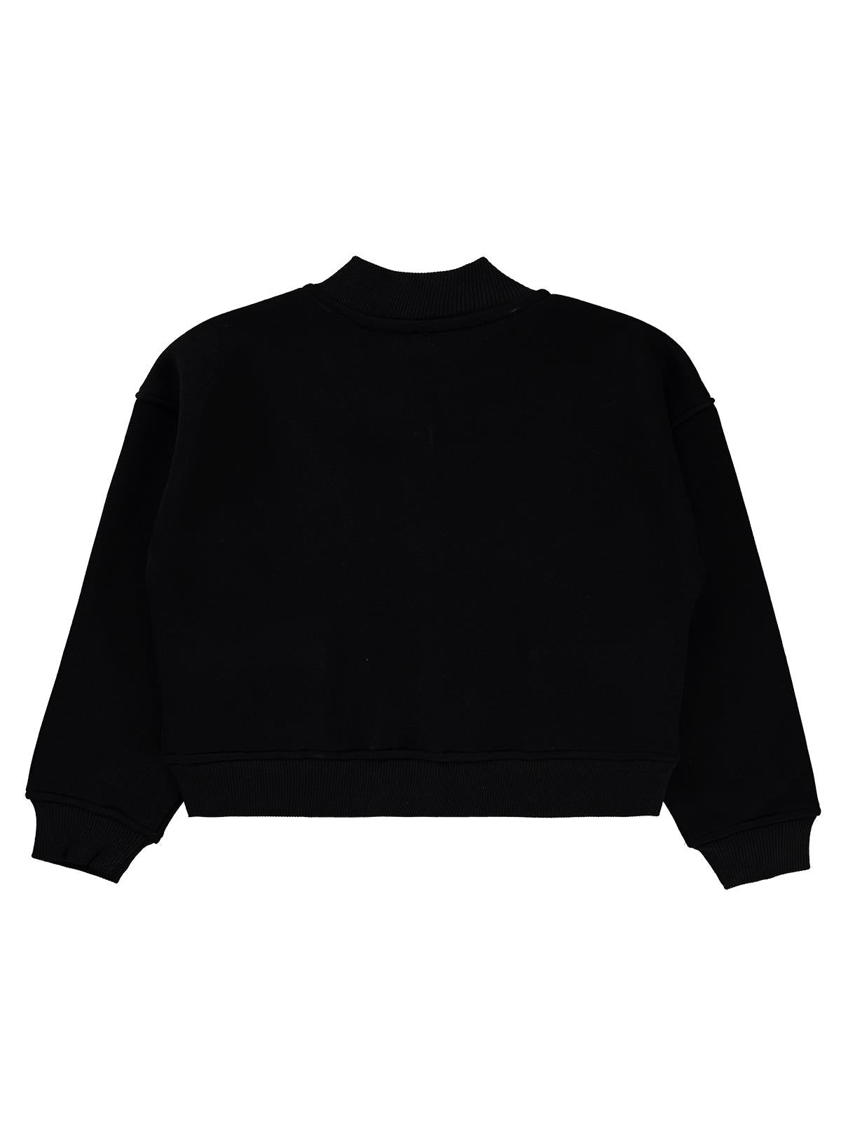 Civil Girls Çıtçıtlı Cepli 10-13 Yaş Hırka - Siyah