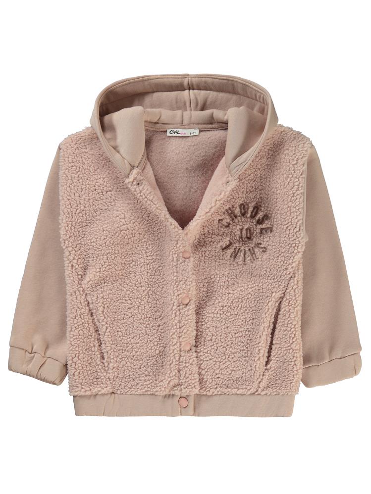 Civil Girls Choose Nakışlı Kuzu 6-9 Yaş Hırka - Turuncu