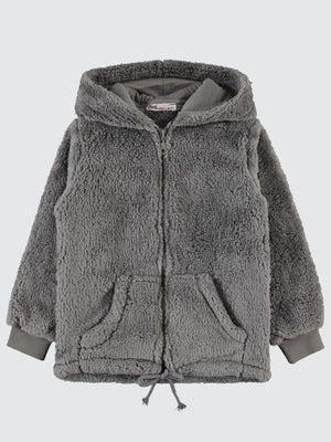 Civil Girls Kanguru Cepli 10-13 Yaş Hırka - Gri