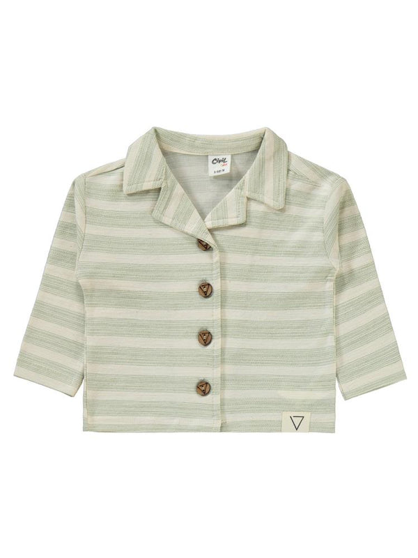 Civil Baby Çizgili Desenli 6-18 Ay Takım - Yeşil
