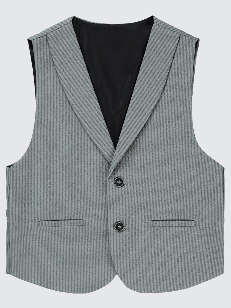 Civil Boys Fitilli Keten 6-9 Yaş Yelek - Gri