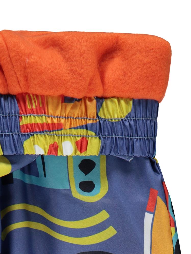 Civil Boys İş Makineleri Empirme Baskılı 2-5 Yaş Pantolon - Mavi