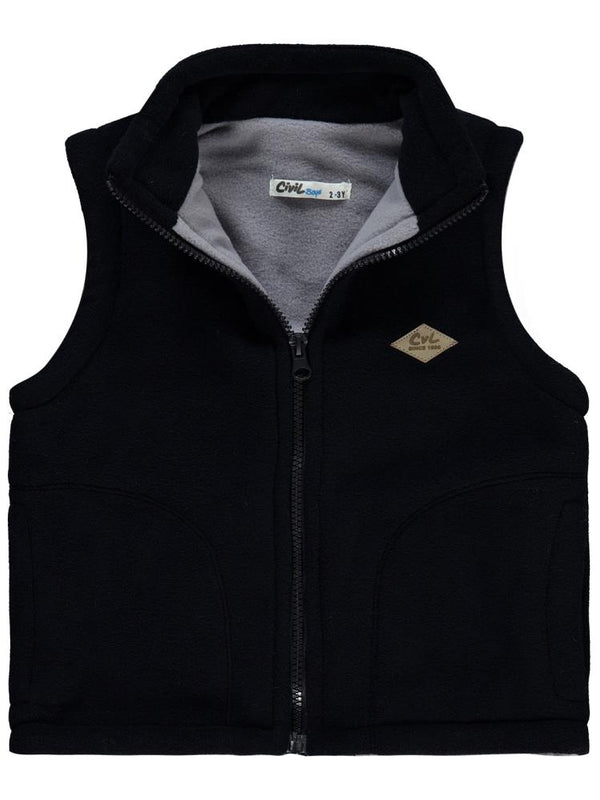 Civil Boys Cvl Deri Etiketli Polar 2-5 Yaş Yelek - Lacivert