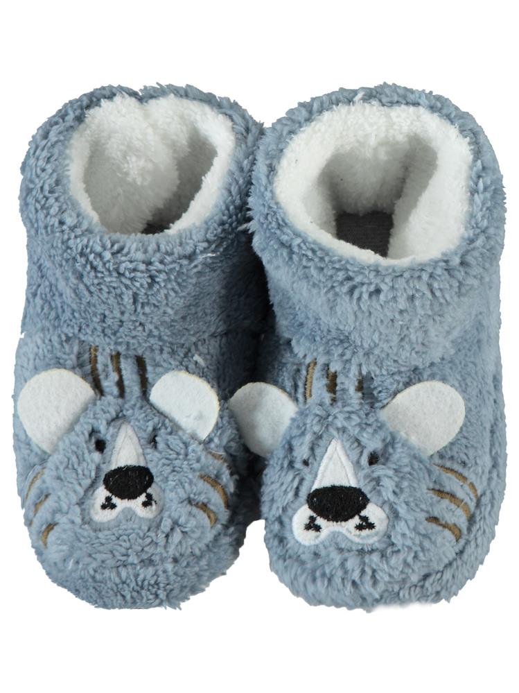 Civil Boys Aslan Figürlü Tabanlı 19-23 Numara Panduf - Gri