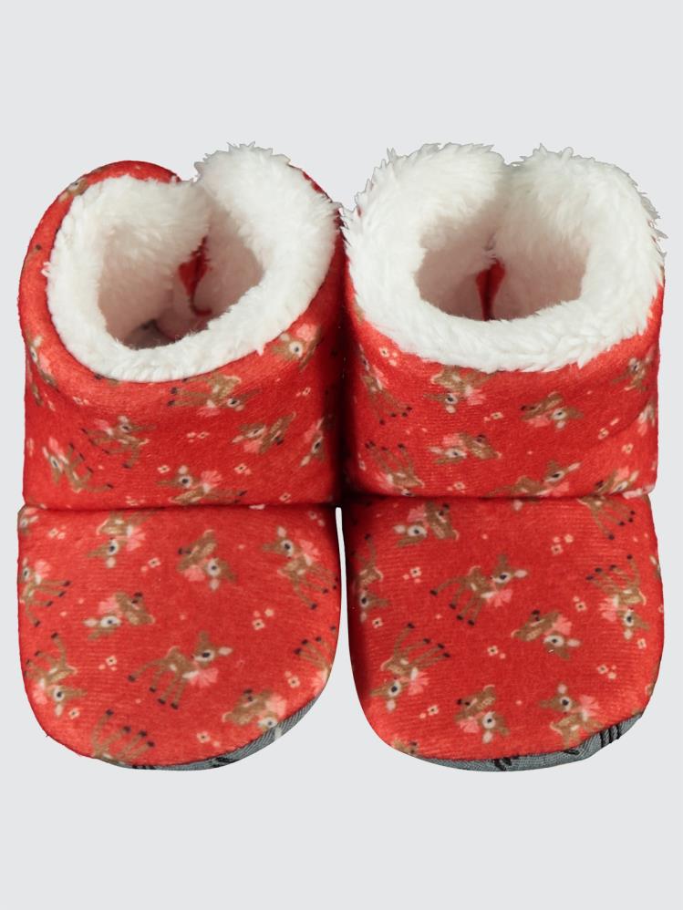 Civil Girls Digital Ceylan Baskılı 18-26 Numara Panduf - Kırmızı