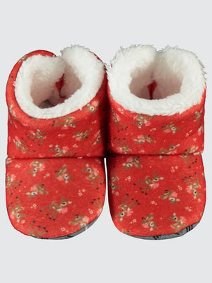 Civil Girls Digital Ceylan Baskılı 18-26 Numara Panduf - Kırmızı