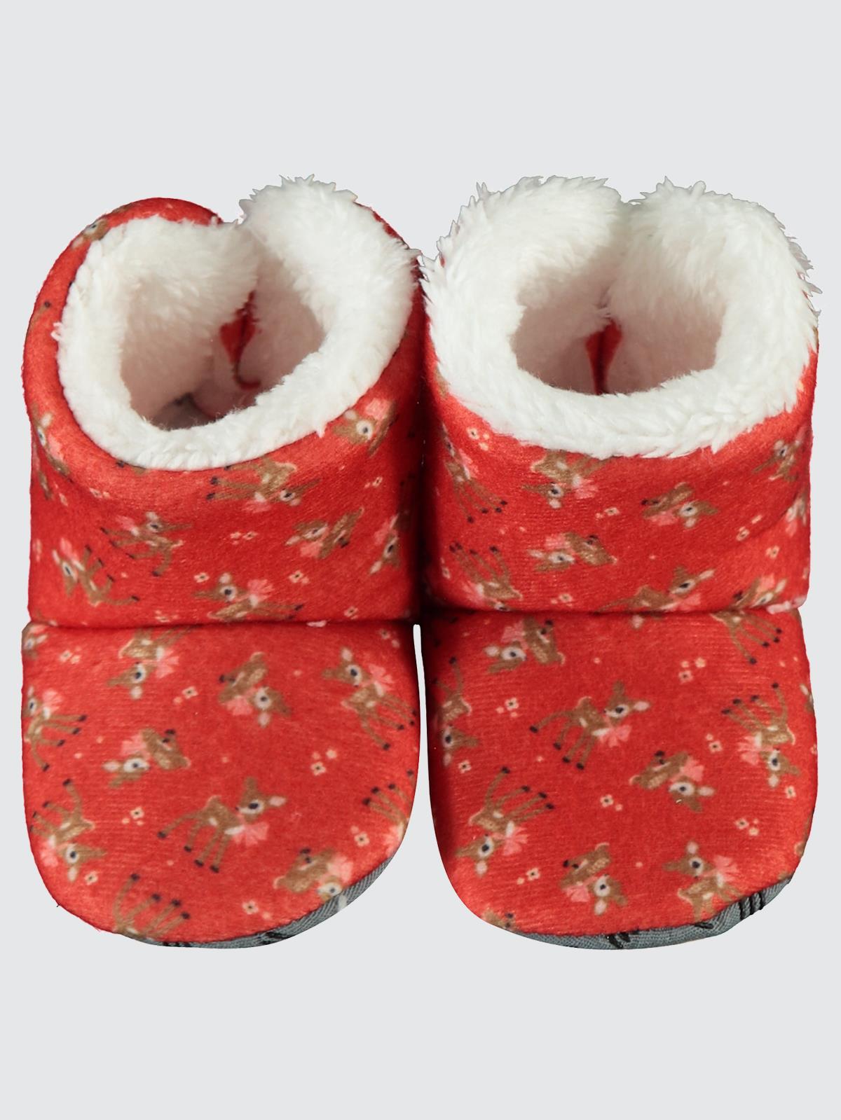 Civil Girls Digital Ceylan Baskılı 18-26 Numara Panduf - Kırmızı