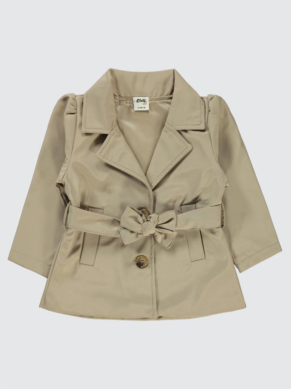 Civil Baby Kız Bebek Trençkot Ceket 6-18 Ay - Bej