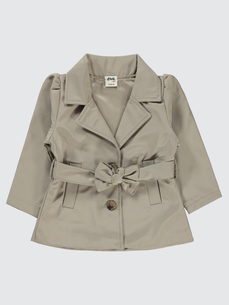 Civil Baby Kız Bebek Trençkot Ceket 6-18 Ay - Bej