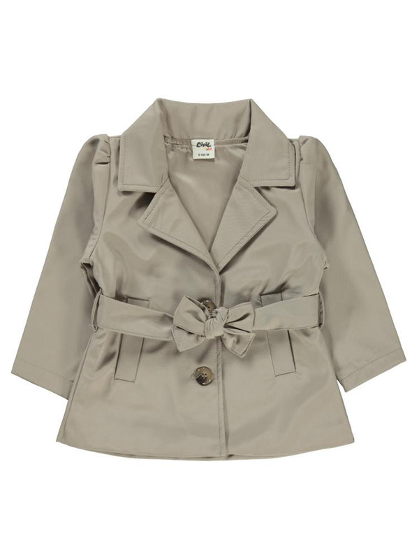 Civil Baby Kız Bebek Trençkot Ceket 6-18 Ay - Bej
