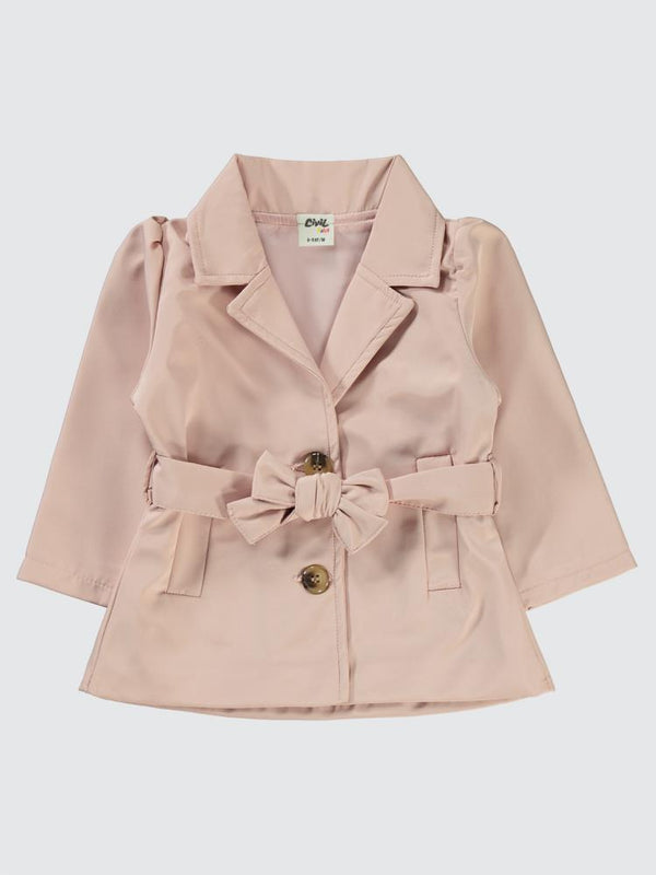 Civil Baby Kız Bebek Trençkot Ceket 6-18 Ay - Pudra