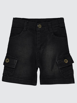 Varol Kids Cepli 2-5 Yaş Şort - Siyah