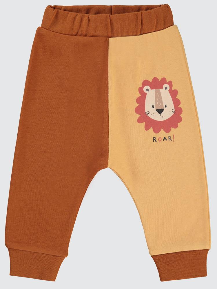Civil Baby Dalgalı Çizgi Empirmeli 6-18 Ay Tek Alt Bebe - Turuncu