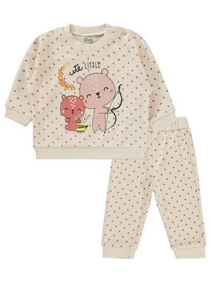 Civil Baby Mini Puan Empirmeli 2'Li 6-18 Ay Takım - Fil Dişi
