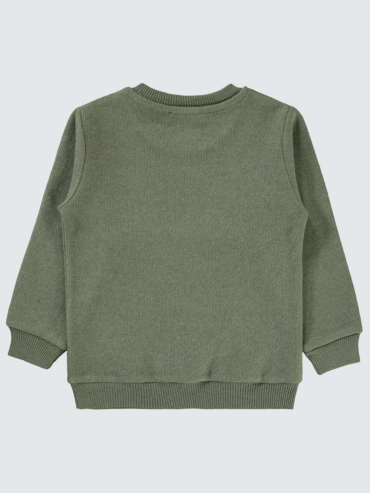 Civil Boys 96 Nakışlı 2-5 Yaş Sweatshirt - Haki