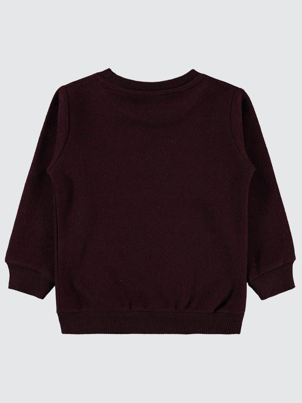Civil Boys 96 Nakışlı 2-5 Yaş Sweatshirt - Bordo