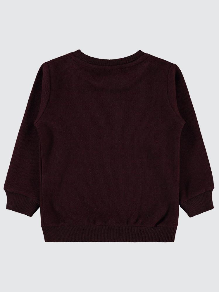 Civil Boys 96 Nakışlı 2-5 Yaş Sweatshirt - Bordo
