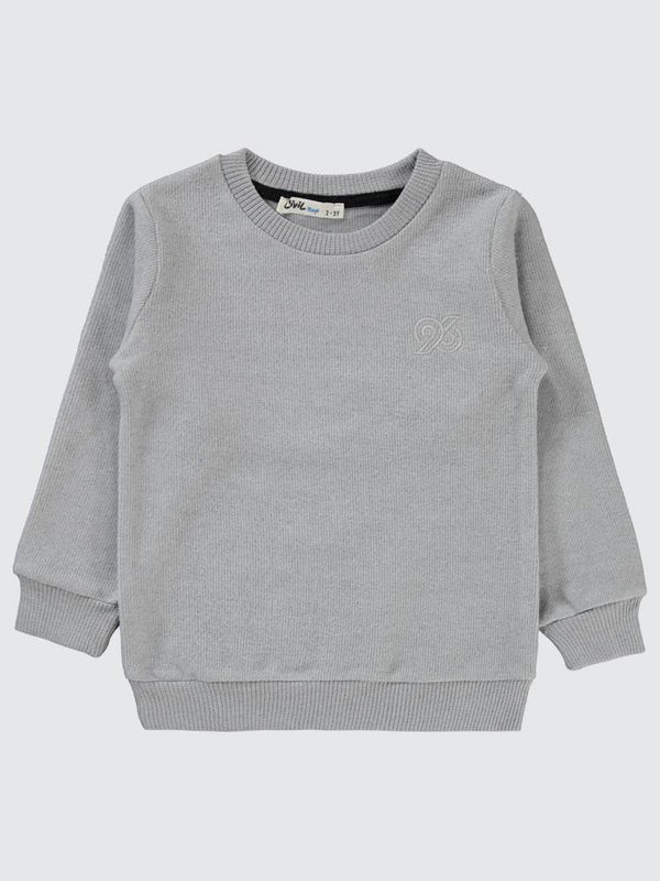 Civil Boys 96 Nakışlı 2-5 Yaş Sweatshirt - Gri