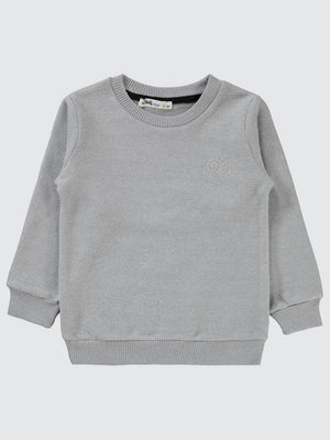Civil Boys 96 Nakışlı 2-5 Yaş Sweatshirt - Gri