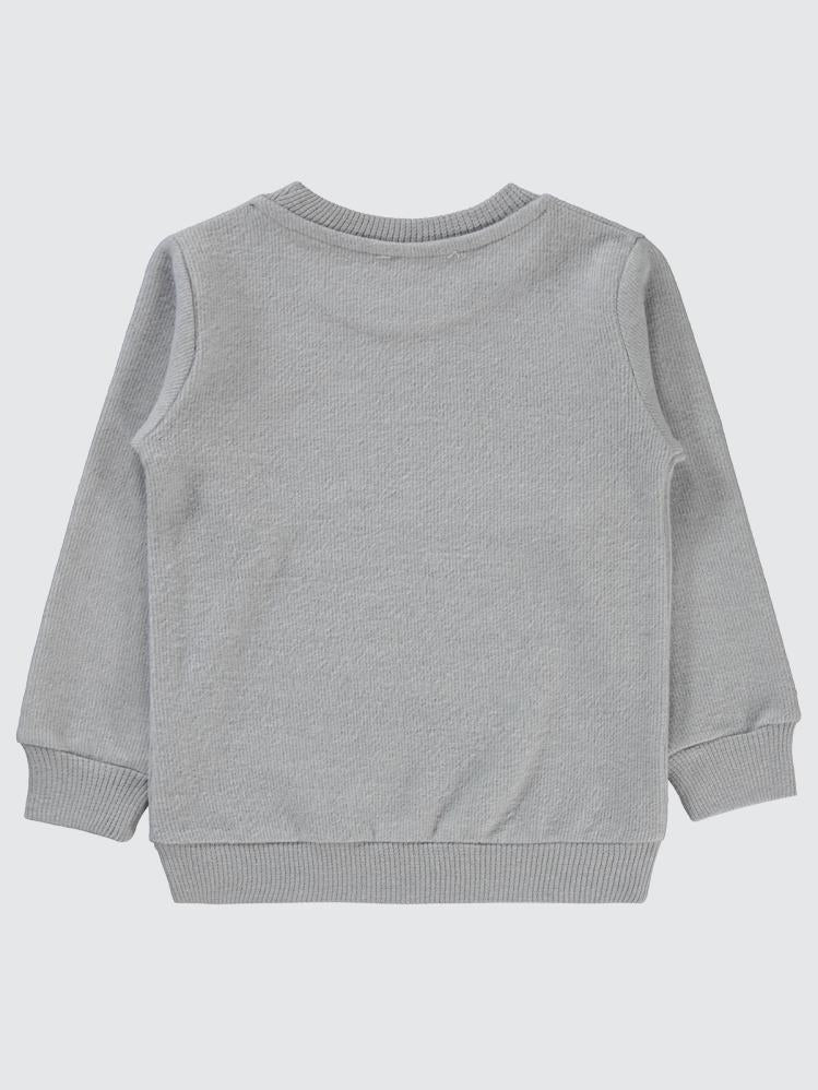 Civil Boys 96 Nakışlı 2-5 Yaş Sweatshirt - Gri