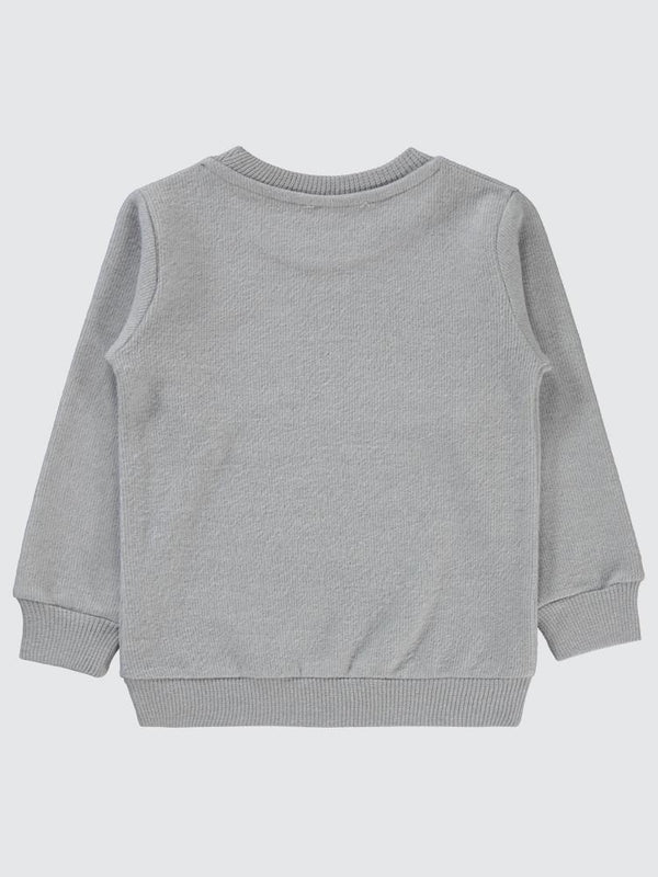 Civil Boys 96 Nakışlı 2-5 Yaş Sweatshirt - Gri